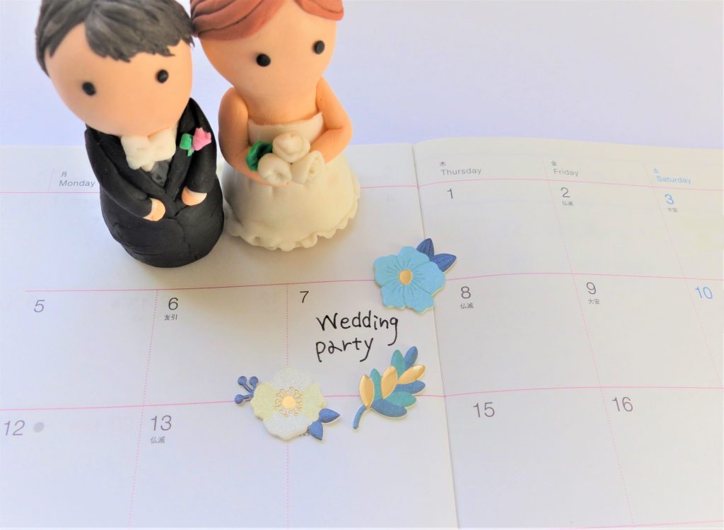 結婚對戒通常在婚禮日的3～7個月前購買。