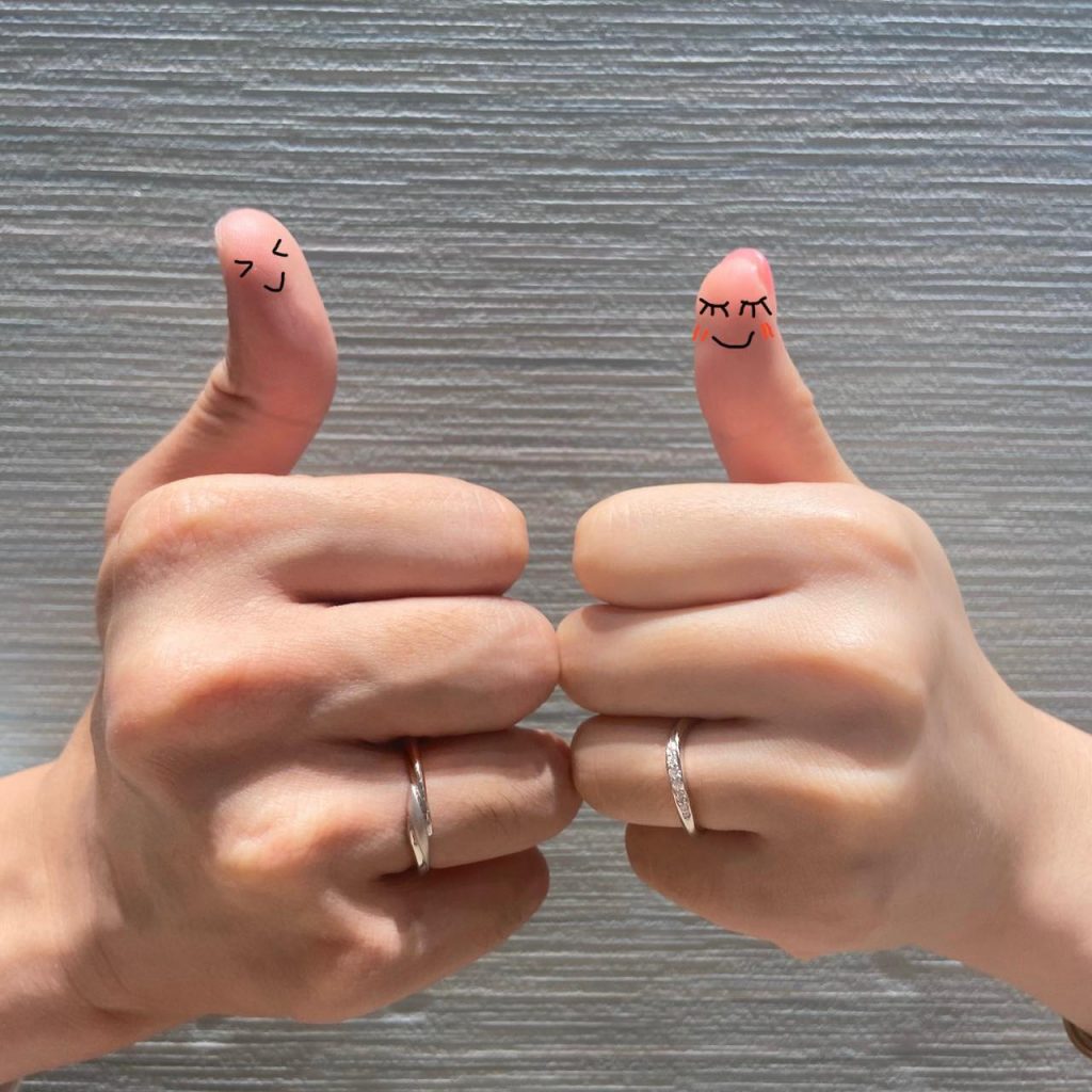 「夫妻一對」的同款戒指