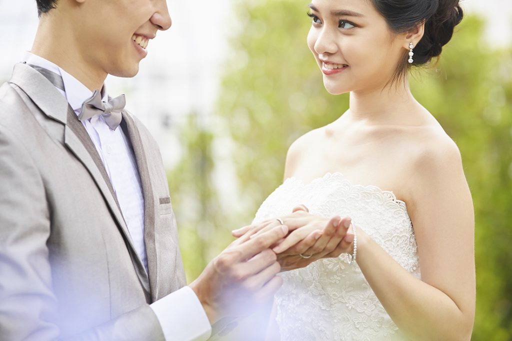 婚禮中會有交換戒指的儀式，婚禮前要事先準備好結婚戒指。