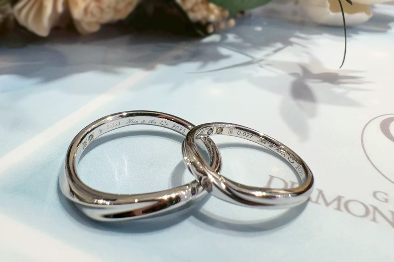 許多夫妻在結婚對戒的內側,刻印了只有倆人才知道的Message。