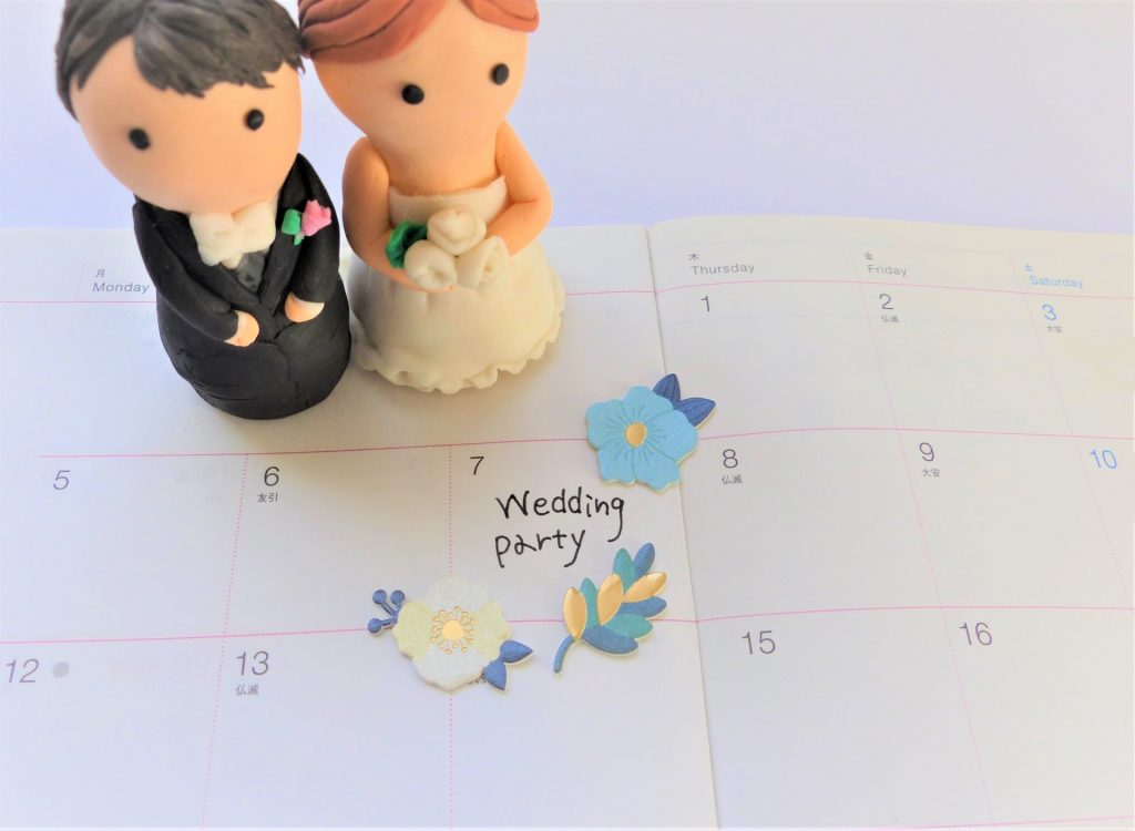 結婚對戒通常在婚禮日的3~7個月前購買。