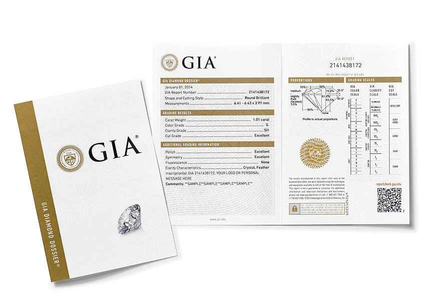 GIA鑽石鑒定精簡版證書(俗稱:GIA小證)