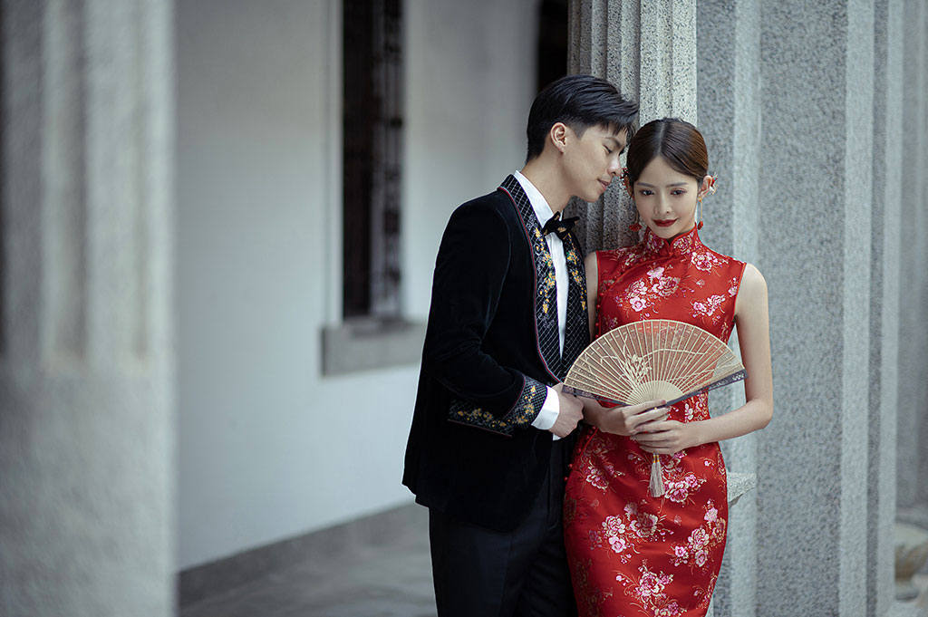 中式婚紗搭配道具